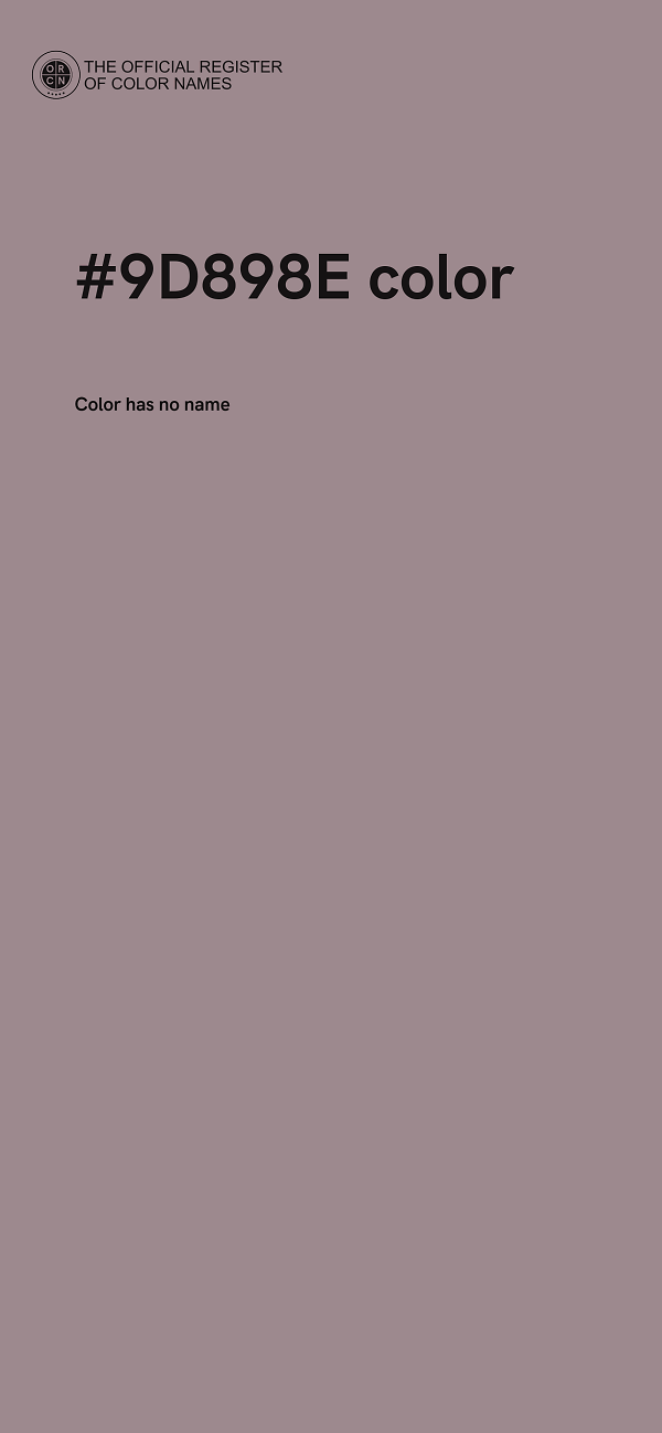 #9D898E color image