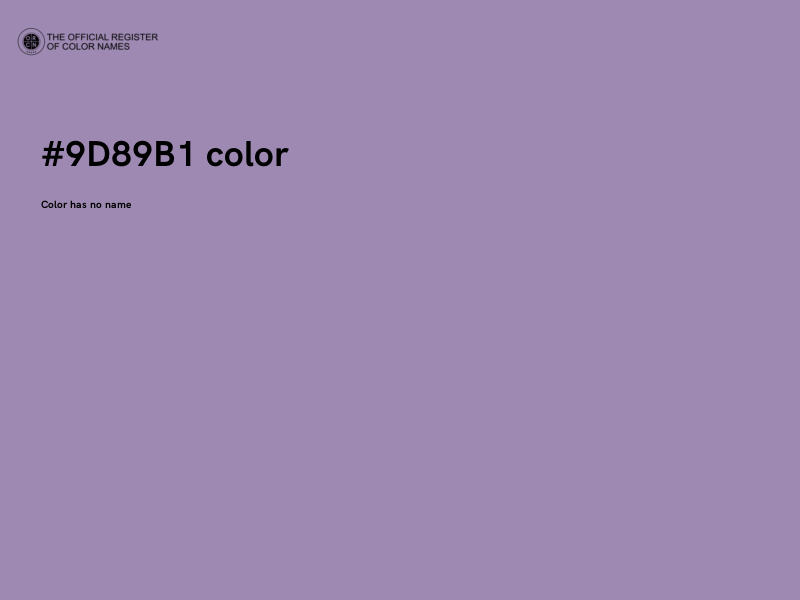#9D89B1 color image