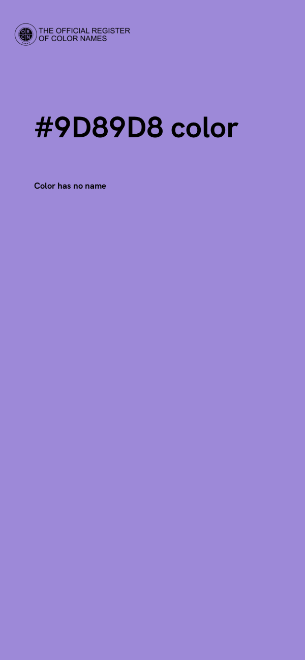 #9D89D8 color image