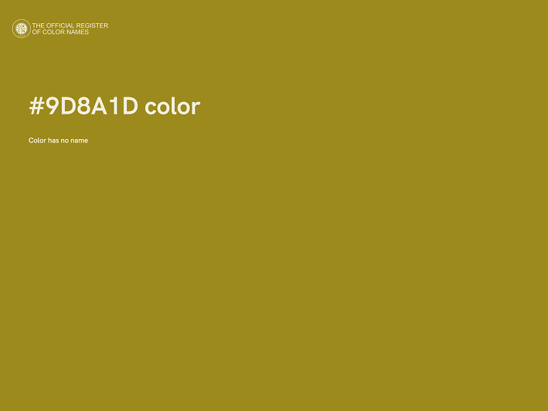 #9D8A1D color image