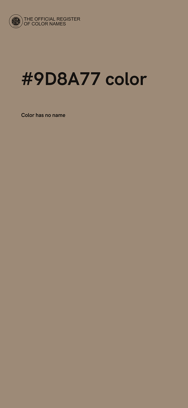 #9D8A77 color image
