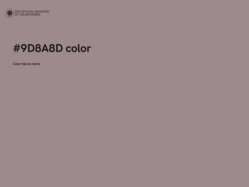 #9D8A8D color image