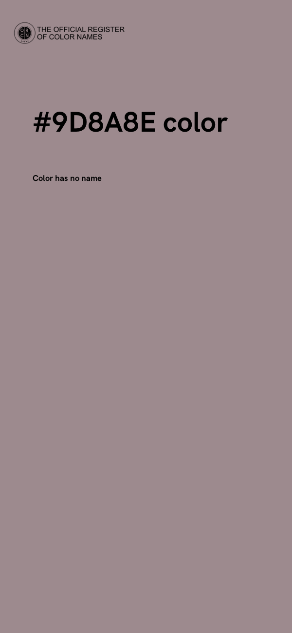 #9D8A8E color image