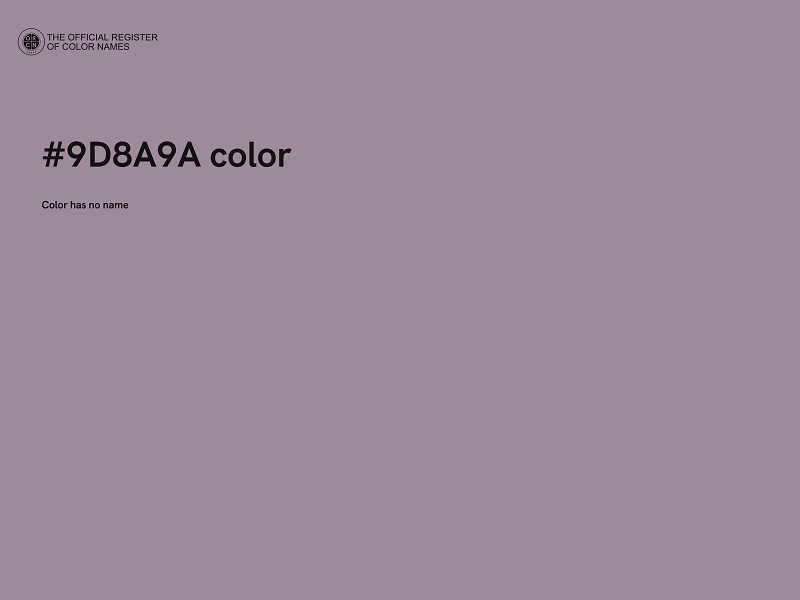 #9D8A9A color image