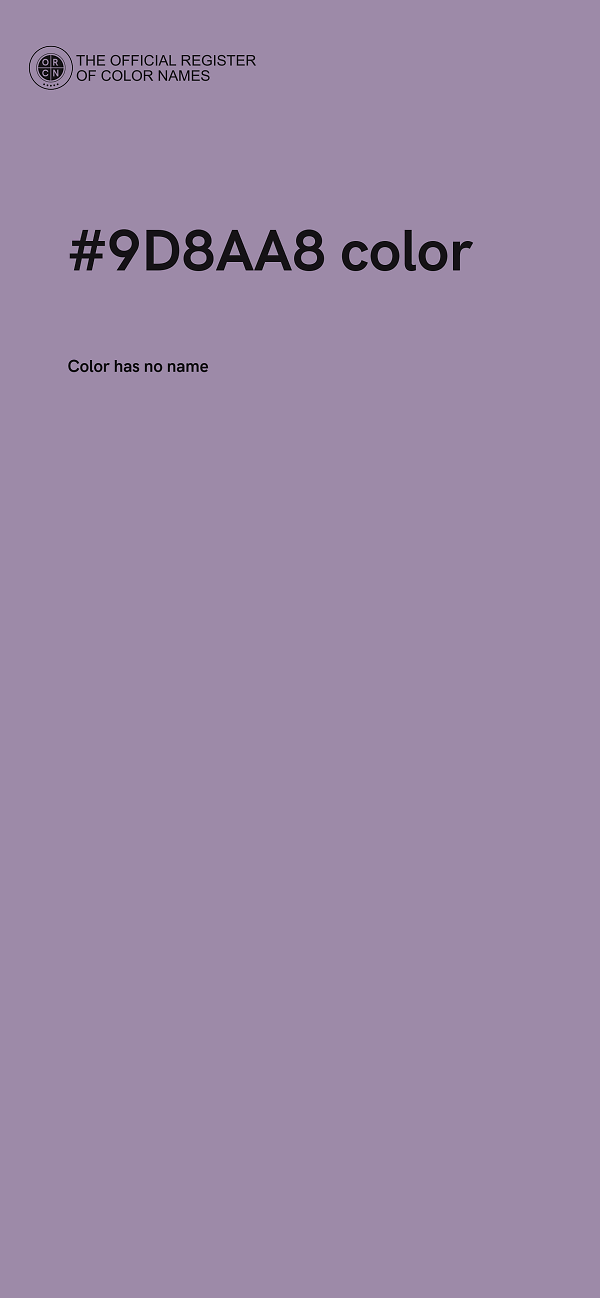 #9D8AA8 color image