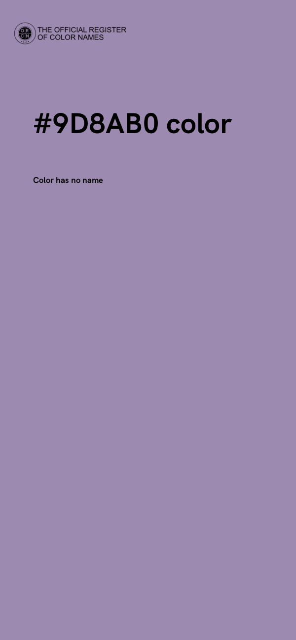 #9D8AB0 color image