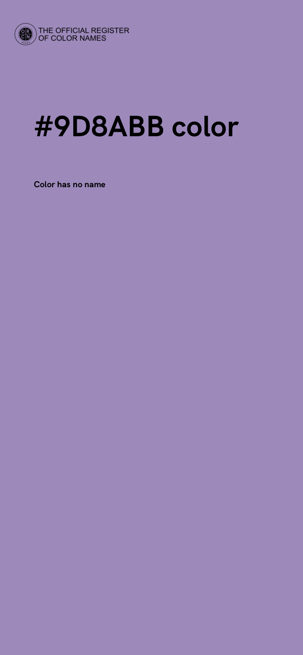 #9D8ABB color image