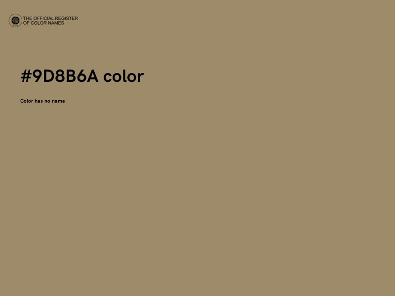 #9D8B6A color image