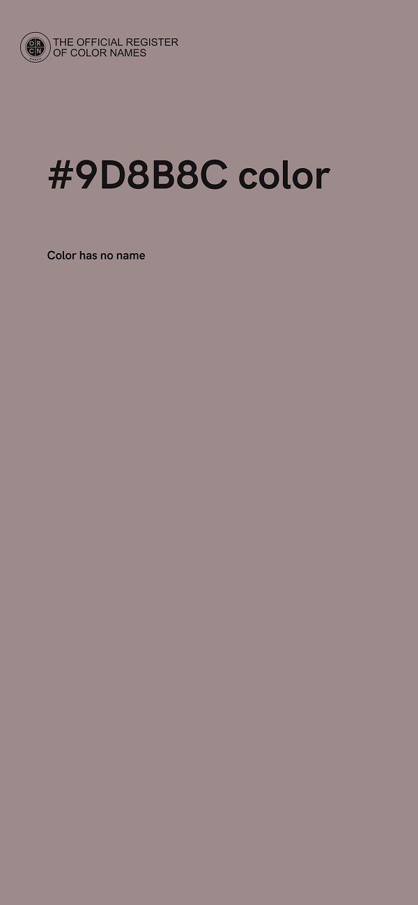 #9D8B8C color image