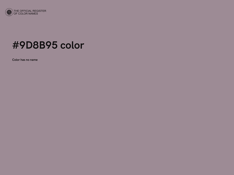 #9D8B95 color image