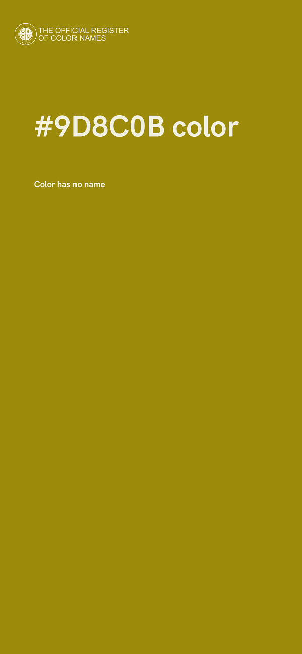 #9D8C0B color image