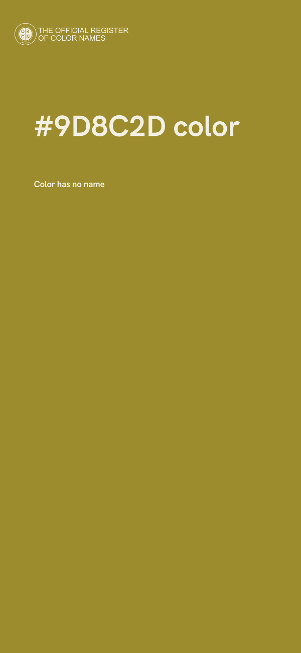 #9D8C2D color image