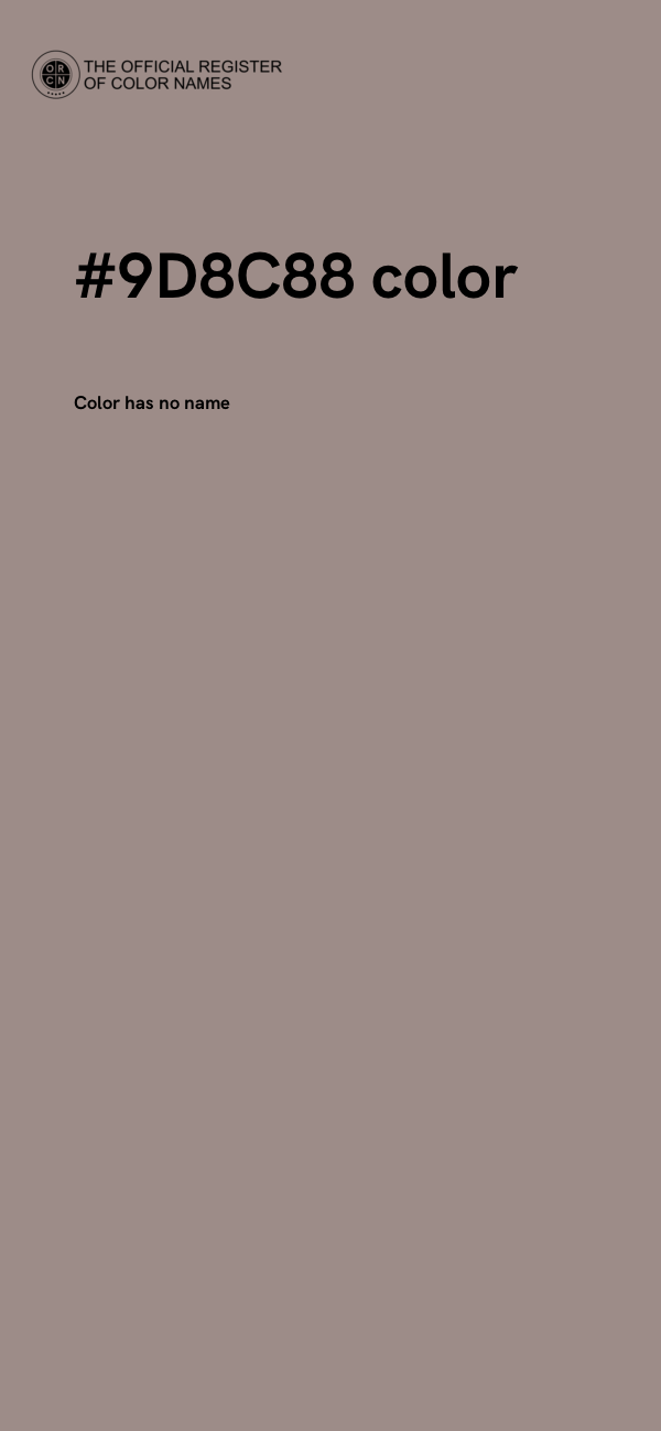 #9D8C88 color image