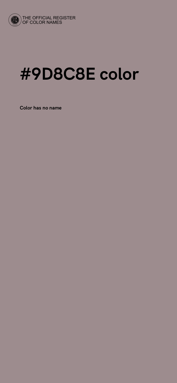#9D8C8E color image