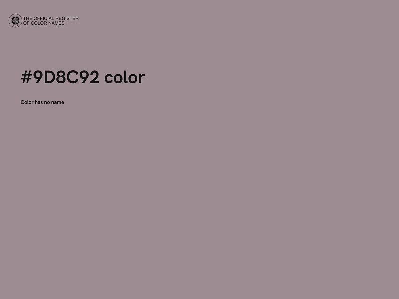 #9D8C92 color image