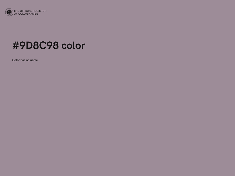 #9D8C98 color image