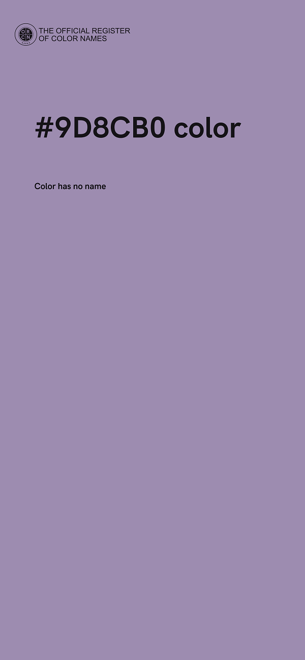 #9D8CB0 color image
