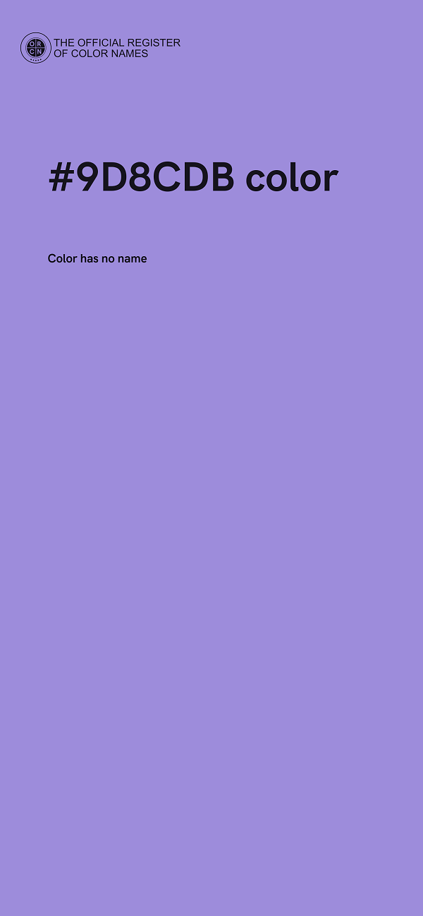 #9D8CDB color image