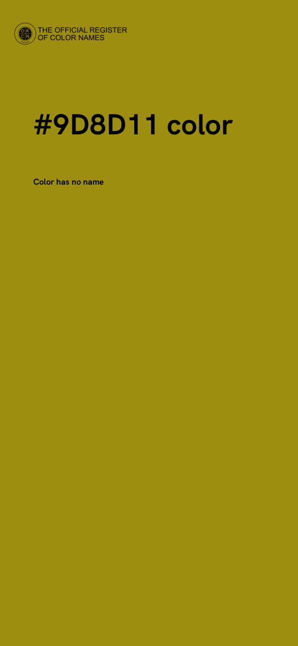 #9D8D11 color image