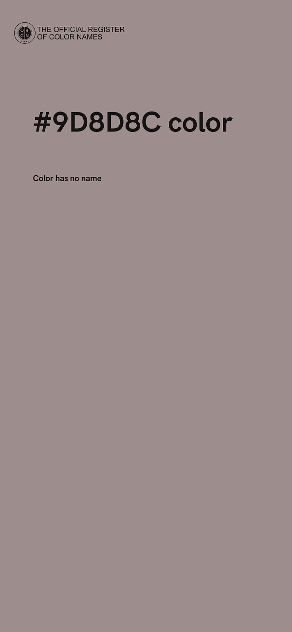 #9D8D8C color image