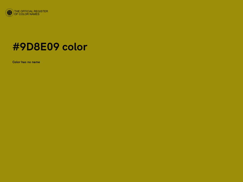 #9D8E09 color image