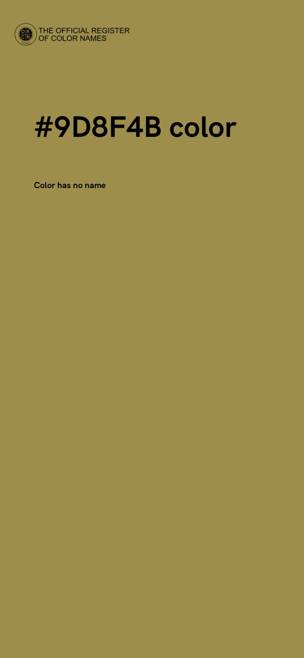 #9D8F4B color image