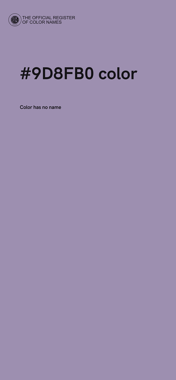 #9D8FB0 color image