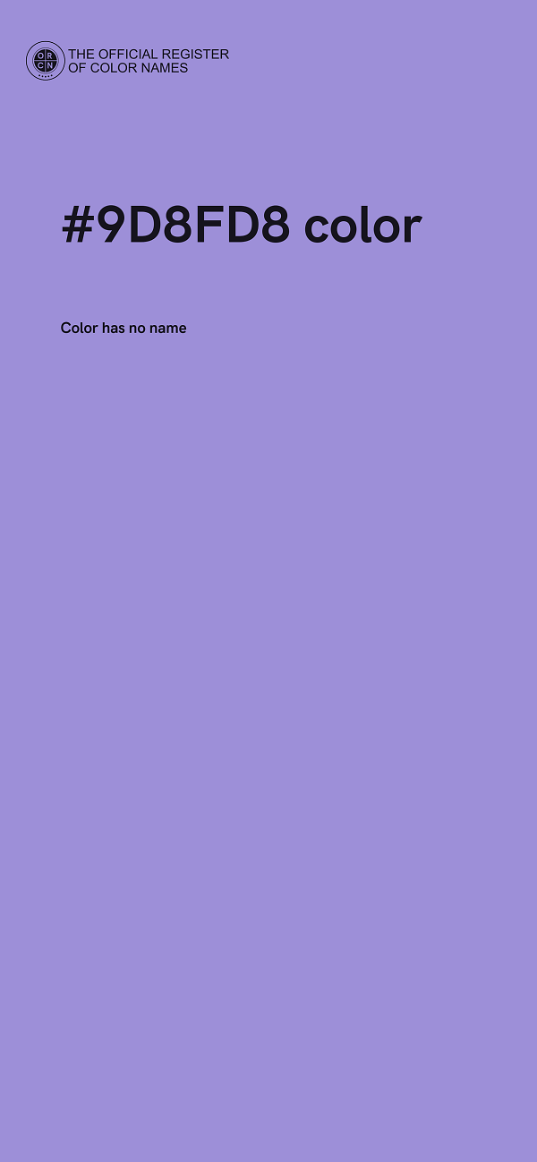 #9D8FD8 color image