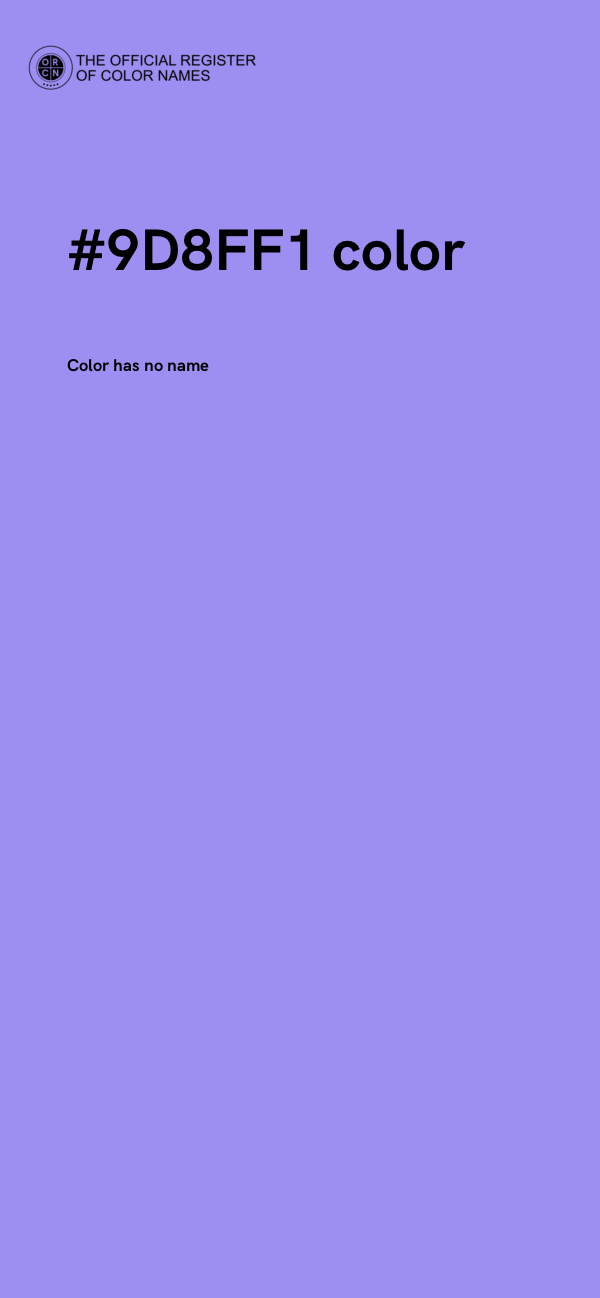 #9D8FF1 color image
