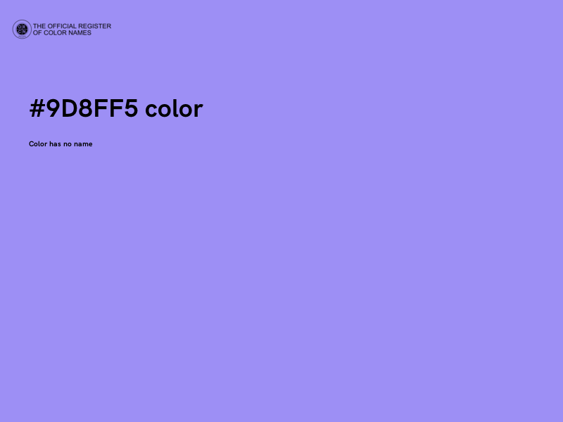 #9D8FF5 color image