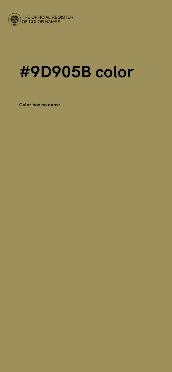 #9D905B color image