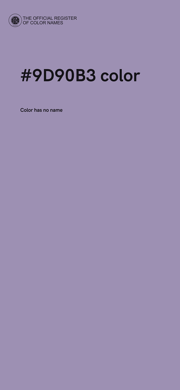#9D90B3 color image