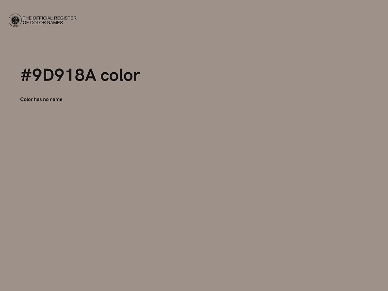 #9D918A color image