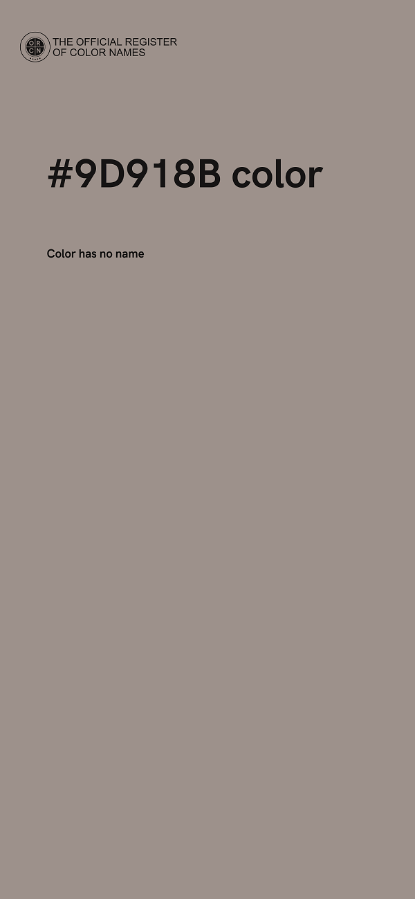 #9D918B color image