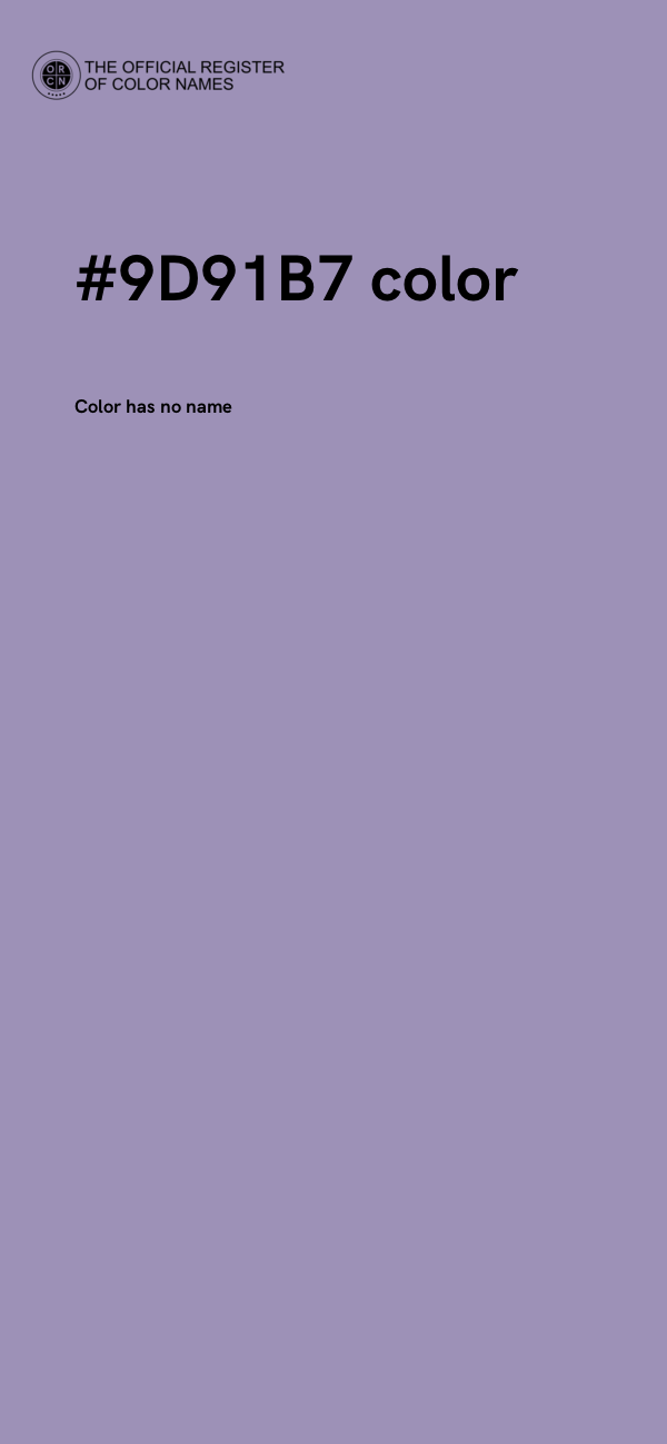 #9D91B7 color image