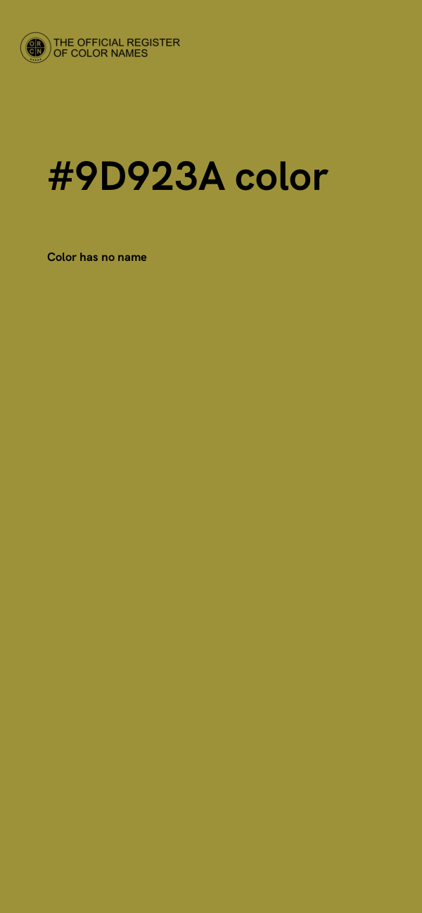 #9D923A color image