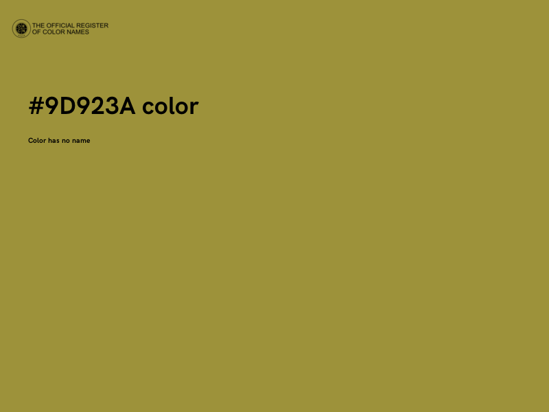 #9D923A color image