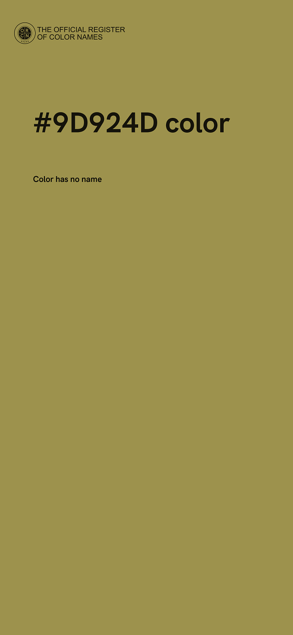 #9D924D color image