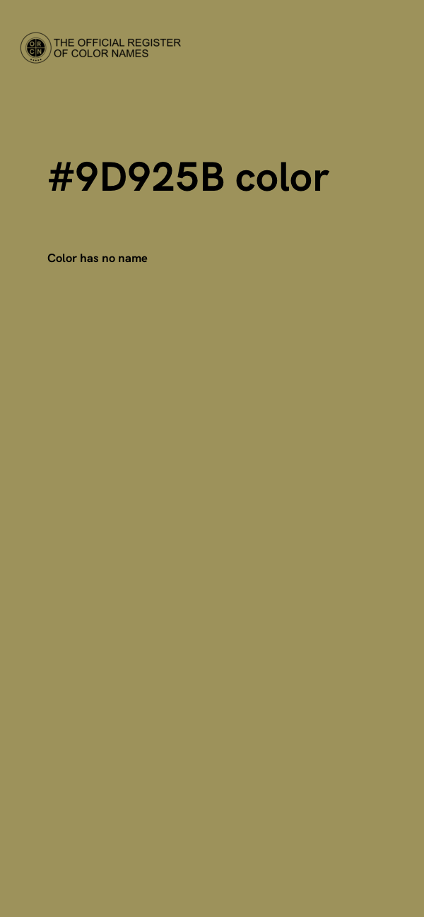 #9D925B color image