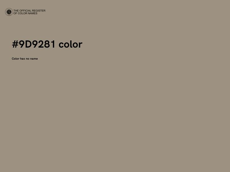 #9D9281 color image