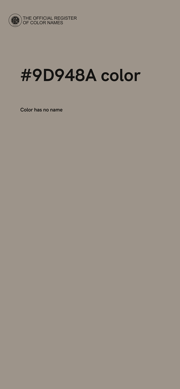 #9D948A color image