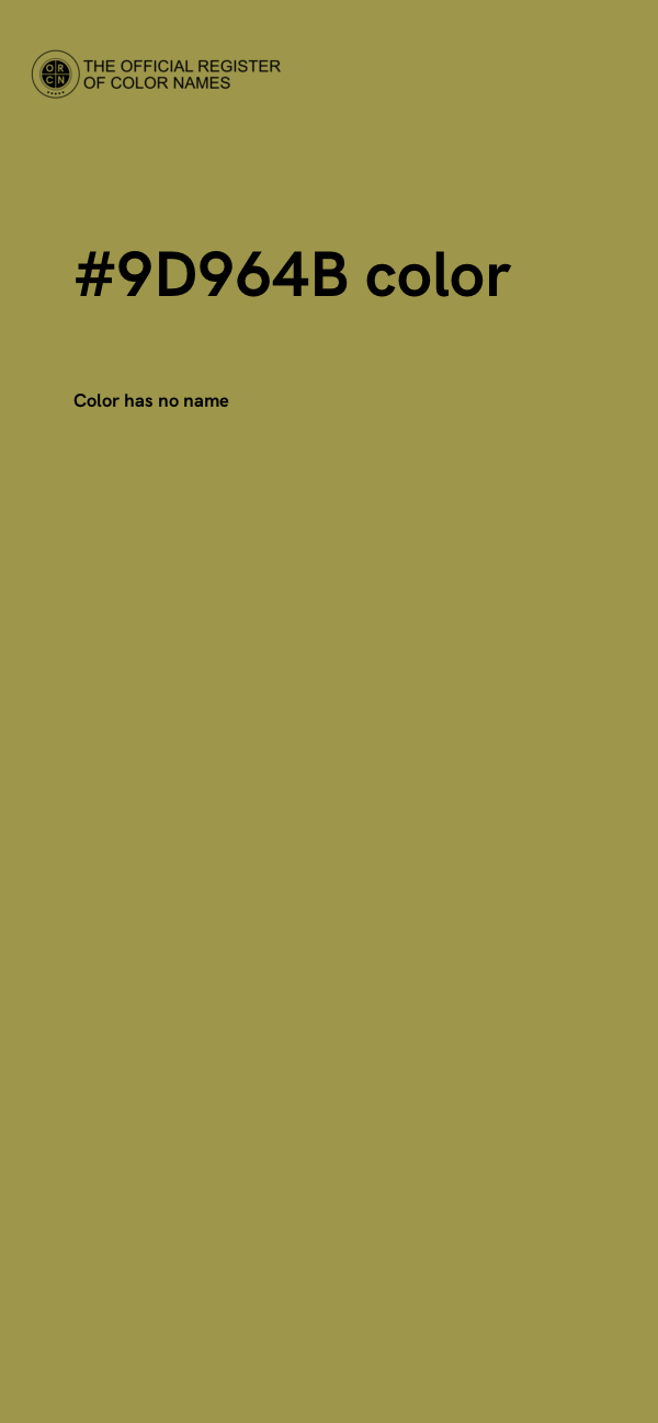 #9D964B color image