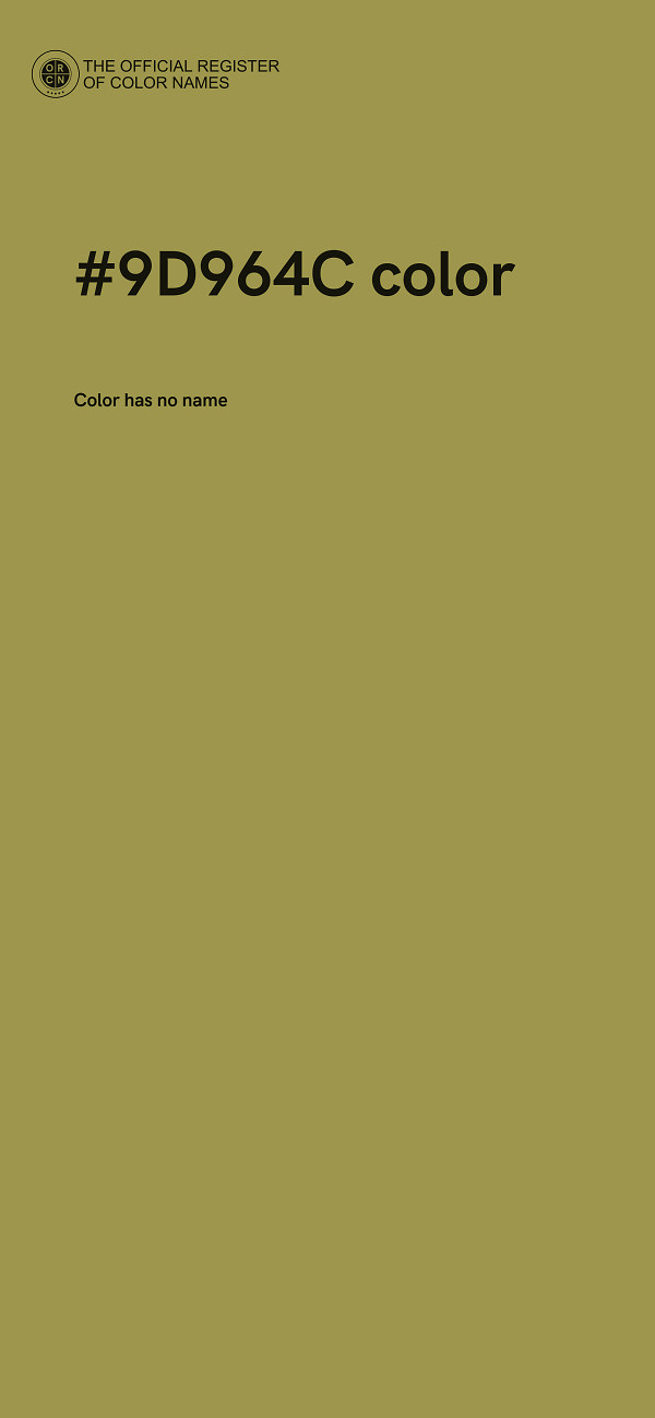 #9D964C color image