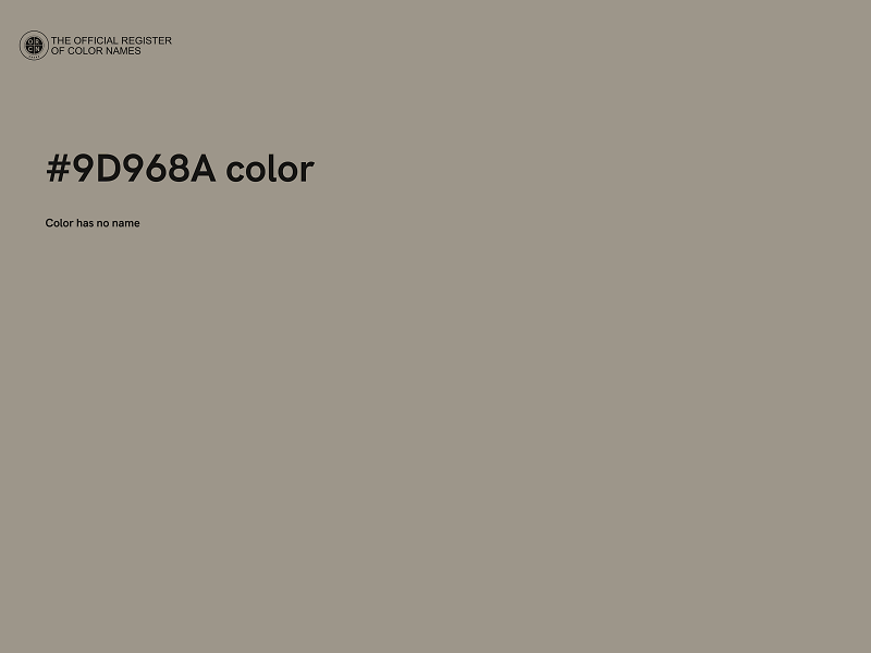 #9D968A color image