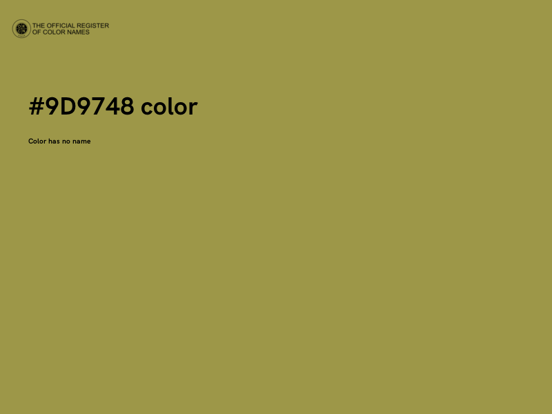 #9D9748 color image