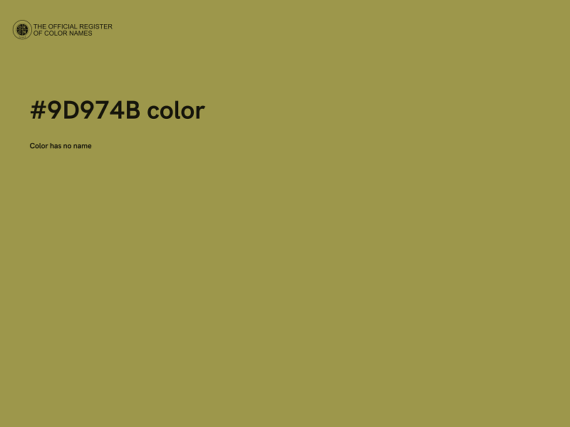 #9D974B color image