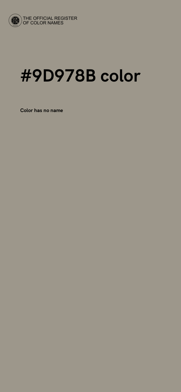 #9D978B color image