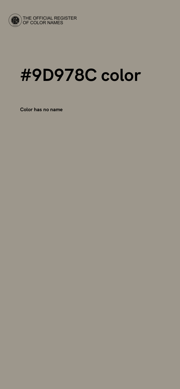 #9D978C color image