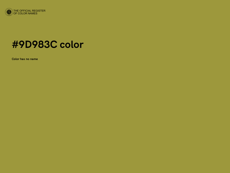 #9D983C color image