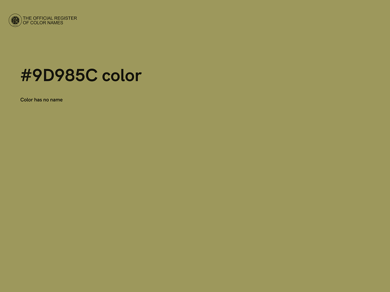 #9D985C color image